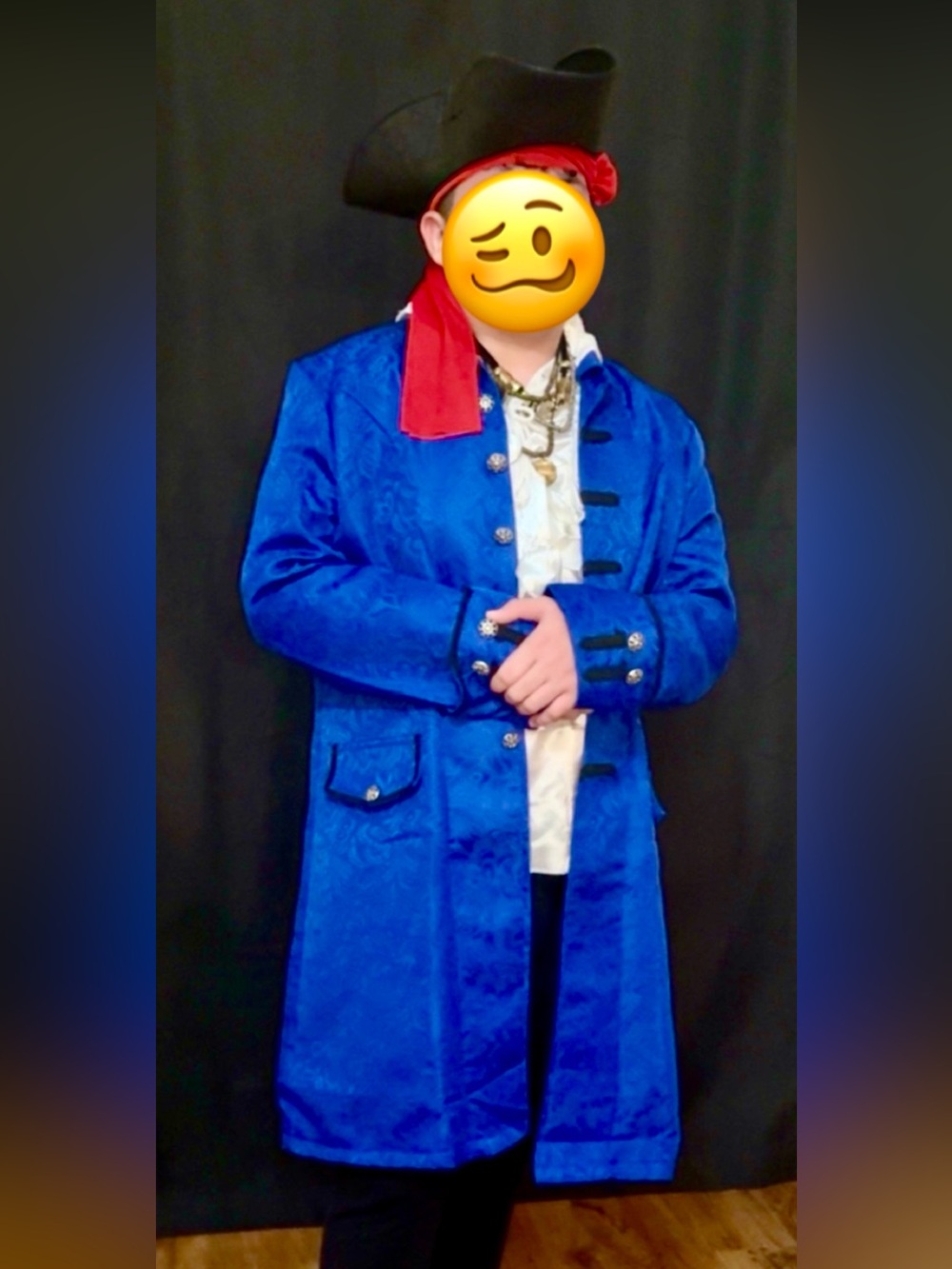 Pirate, Tailcoat Jacket - Victorian Frock Coat, Vintage Uniform, with Hat.